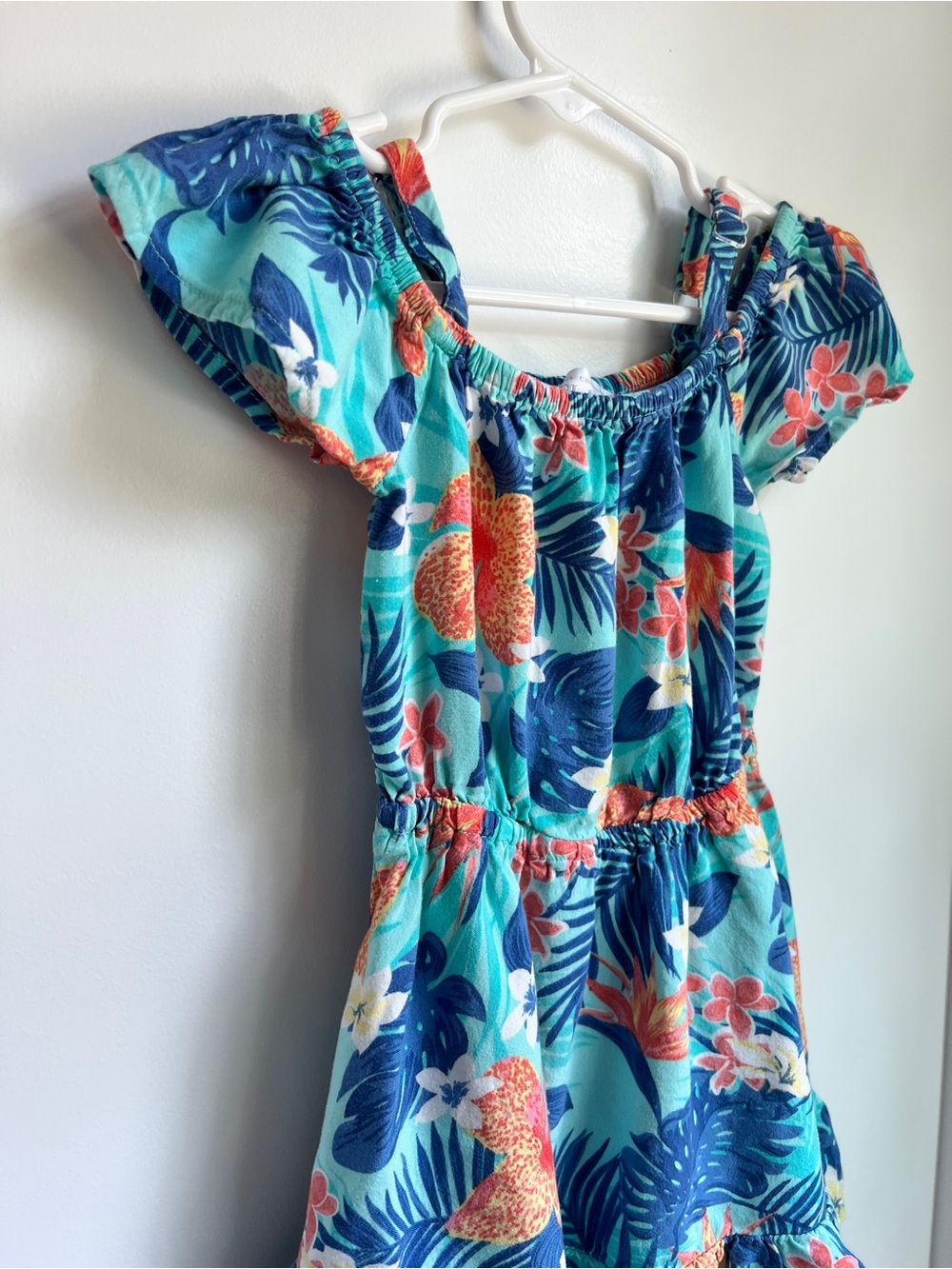 The Children’s Place Tropical Floral Off-the-Shoulder Dress 3T